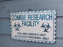 Zombie Research Facility Sign
