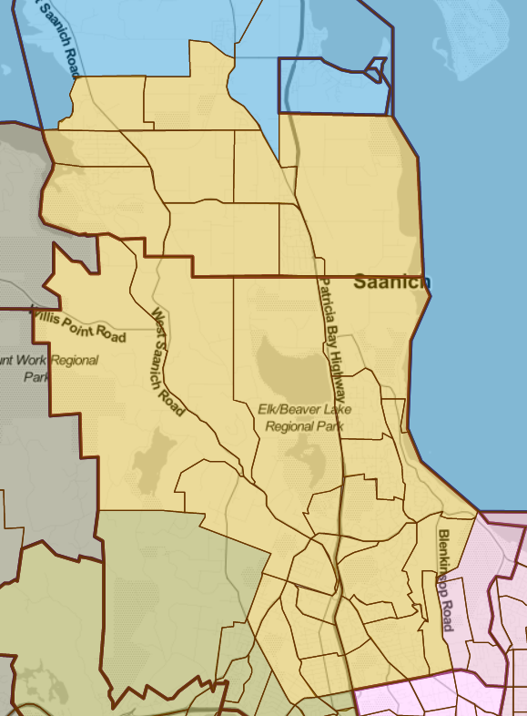 Proposed Saanich South boundaries