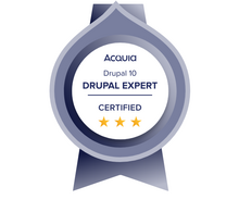 Acquia Drupal 10 Triple Certified Badge